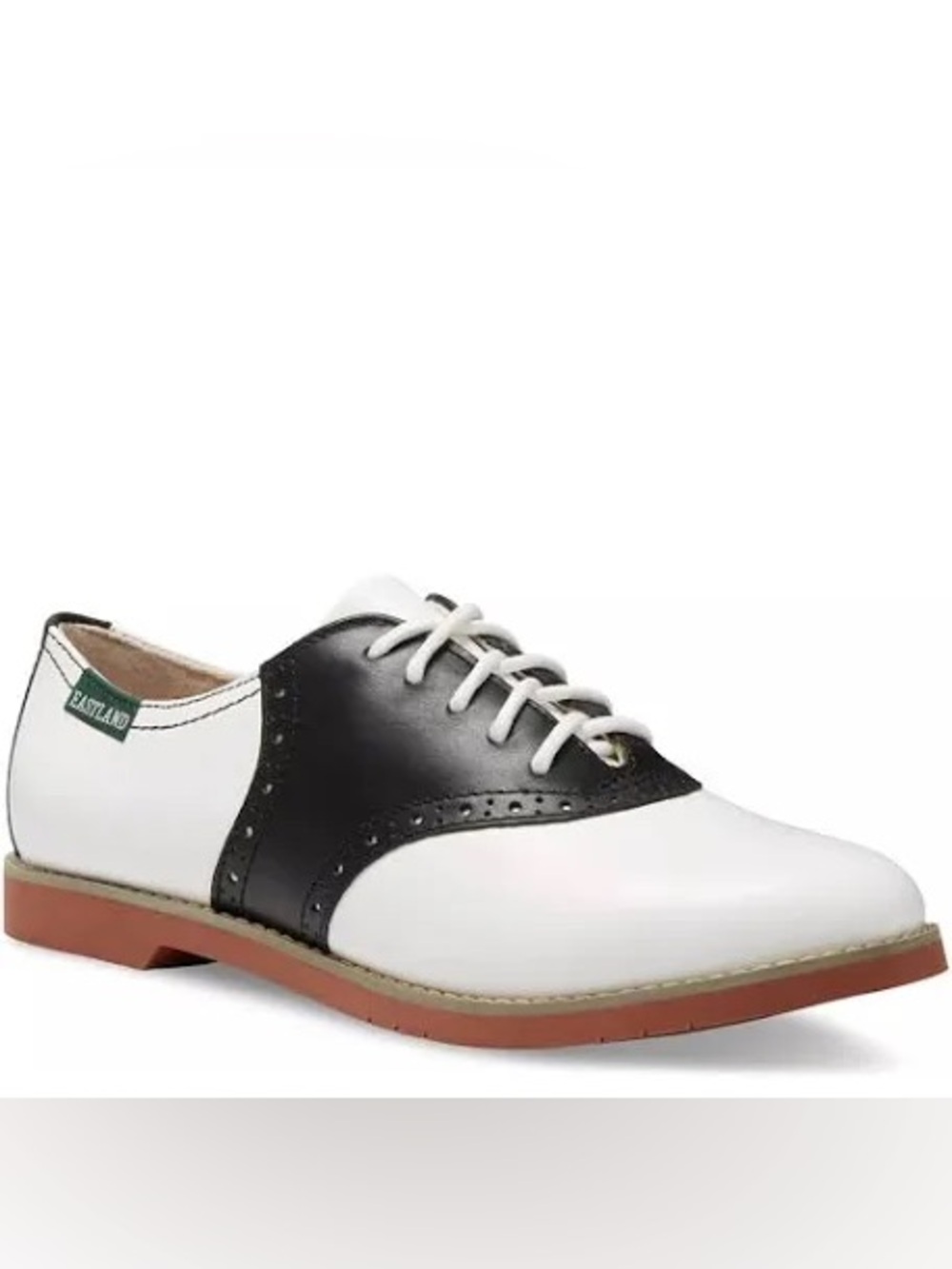 Eastland Two-Tone Lace-Up Saddle Oxford - White and Black